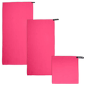 Juego de Toallas de Microfibra Rosa con 3 pzas Drop002