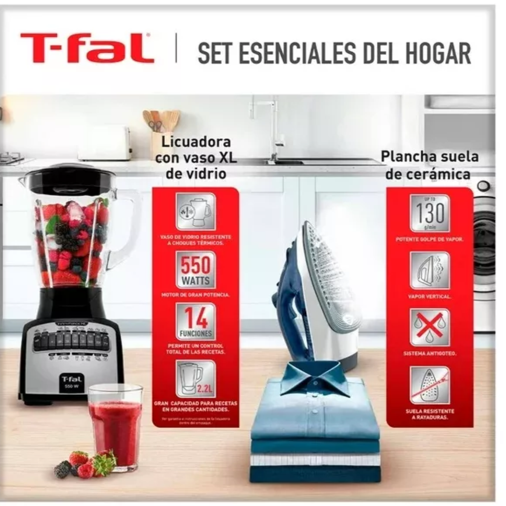 Combo de Electrodomésticos Cafetera,Licuadora,Plancha,Exprimidor Drop 002