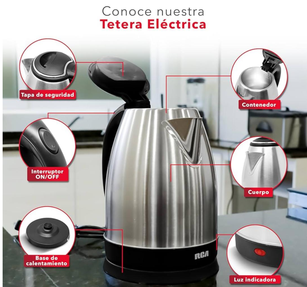 Tetera Eléctrica  Acero Inoxidable Drop 002