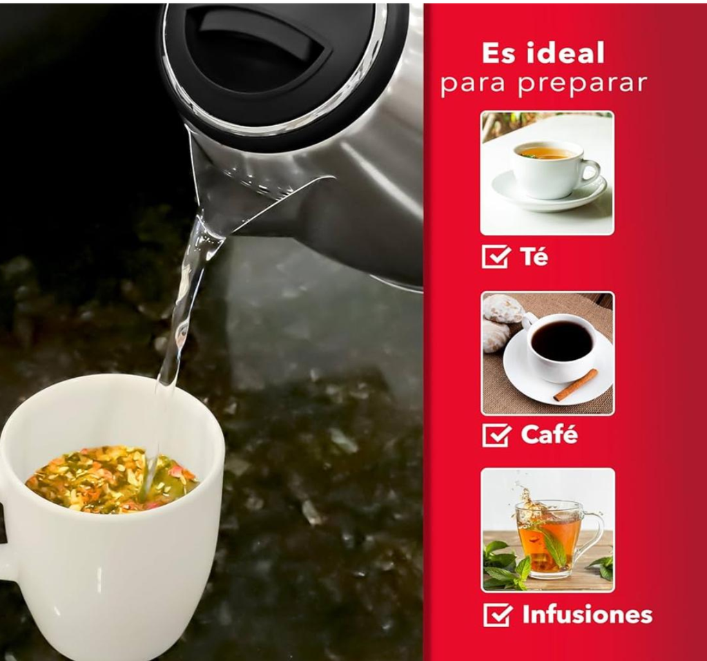 Tetera Eléctrica  Acero Inoxidable Drop 002