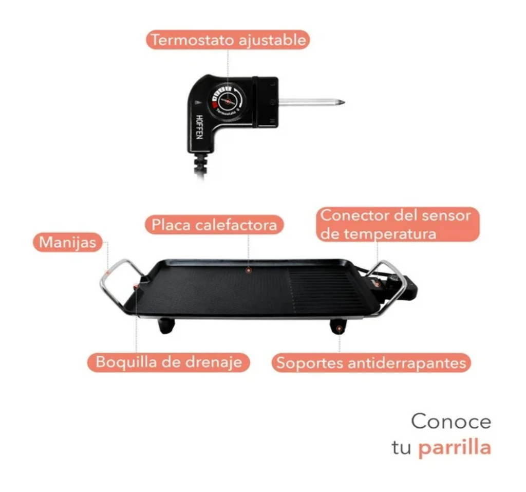 Parrilla Eléctrica RCA Negro Drop 002