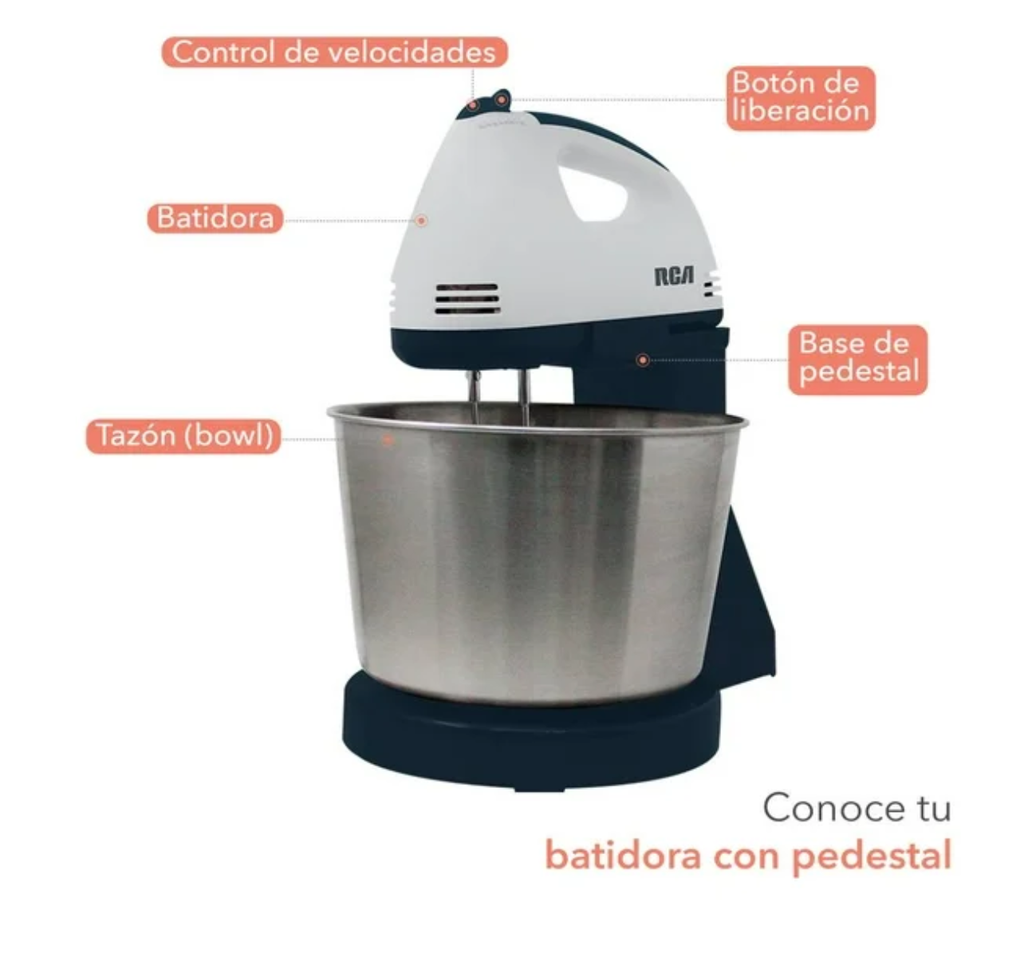 Batidora de Mano RCA 7 Velocidades Azul Drop 002