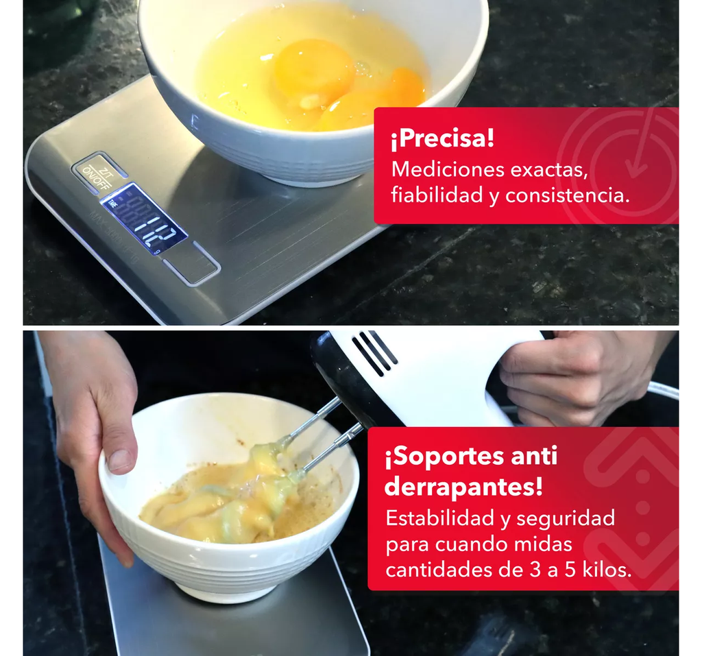 Báscula de Cocina RCA Plateado RC-B1 Drop 002