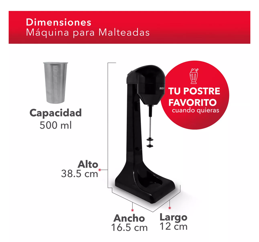 Maquina Para Hacer Malteadas Color Negro Drop 002