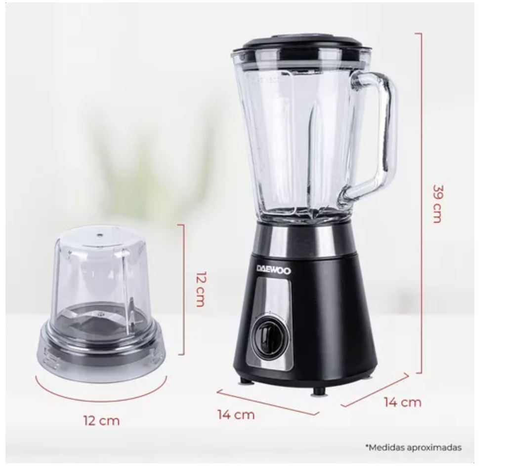 Licuadora 2 Velocidades Daewoo con Molino 1.5L Drop 002