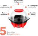 Maquina de Palomitas Eléctrico Rojo con Tazón Drop 002
