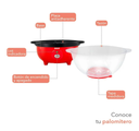 Maquina de Palomitas Eléctrico Rojo con Tazón Drop 002