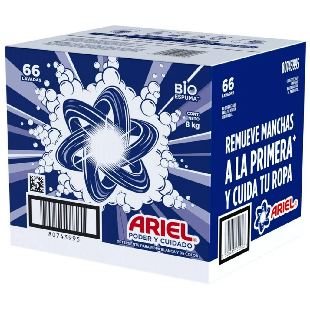 Detergente en Polvo Poder y Cuidado De Ropa 8 Kg Drop 002