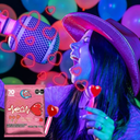 Paleta Cool Toons Corazón Neón Fresa Drop 002 70 Pzs