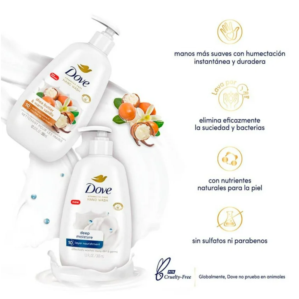 Pack Jabon Líquido Humectante Manos 4 Pzas c/u 355 ML Drop 002