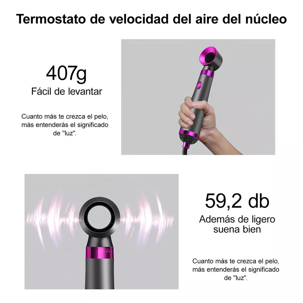 Cepillo Caliente Secador Pelo Mujer Profesional Cabello 4en1