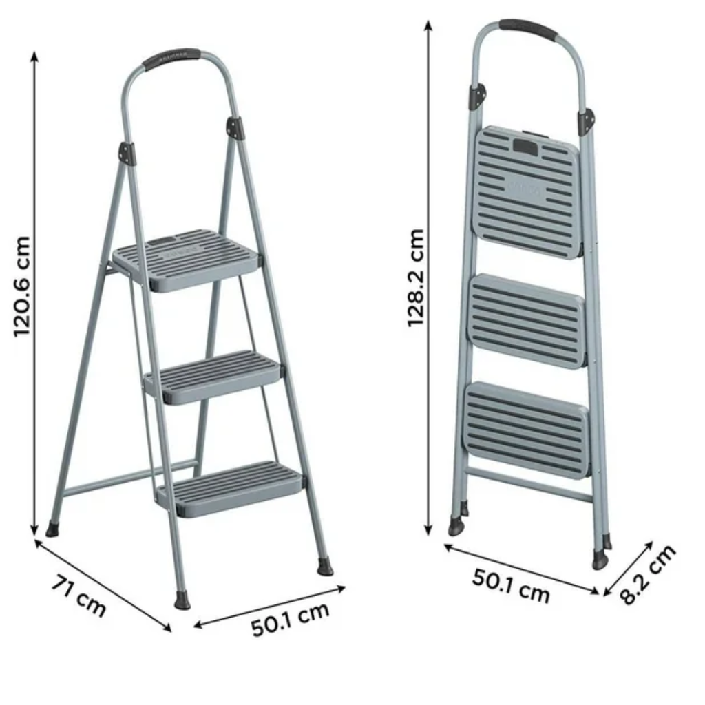 Escalera Plegable de Acero 3 Peldaños Drop 002