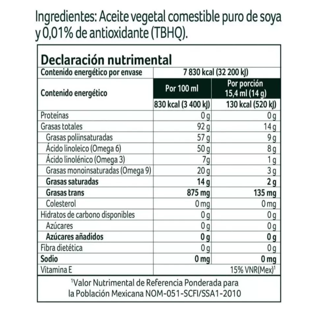 Aceite de Soya Nutrioli 3 Pzas de 946 ml Drop 002