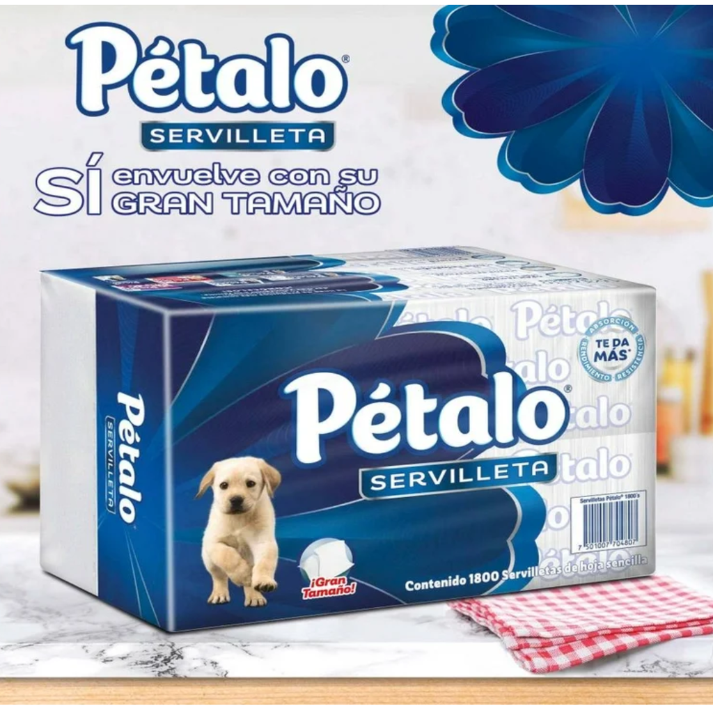 Servilletas Hoja Sencilla 4 Paquetes con 450 pzas c/u Drop 002