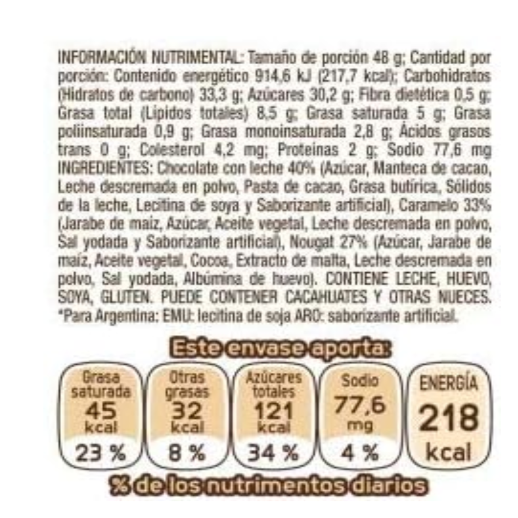 Chocolates con leche 8 piezas de 48 g c/u Drop 007