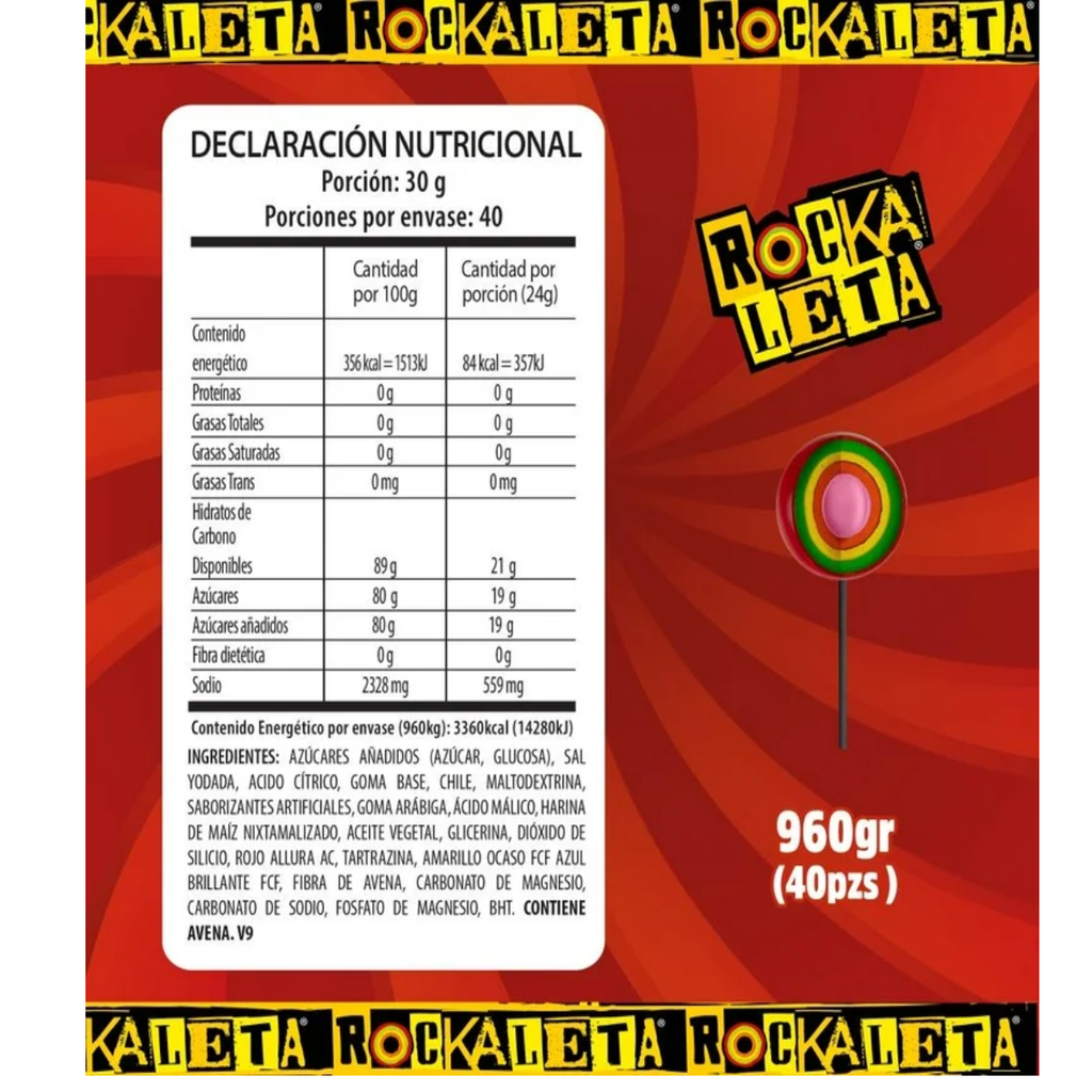 Paleta Rockaleta Sonric's 40 pzas Drop 002