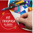 Set de Marcadores Sharpie 5 Punta Bala + 5 Punta Pincel Drop002