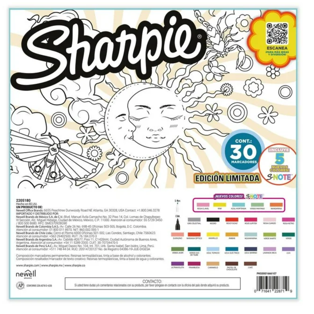 Ruleta de Marcadores Sharpie 30 pzas Drop 002