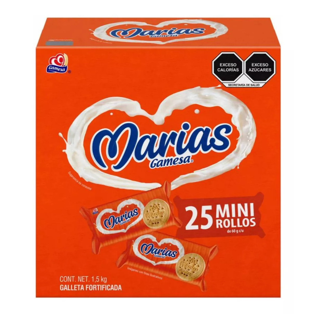Pack Galletas Marías Gamesa con 25rollos de 60g  Drop 002