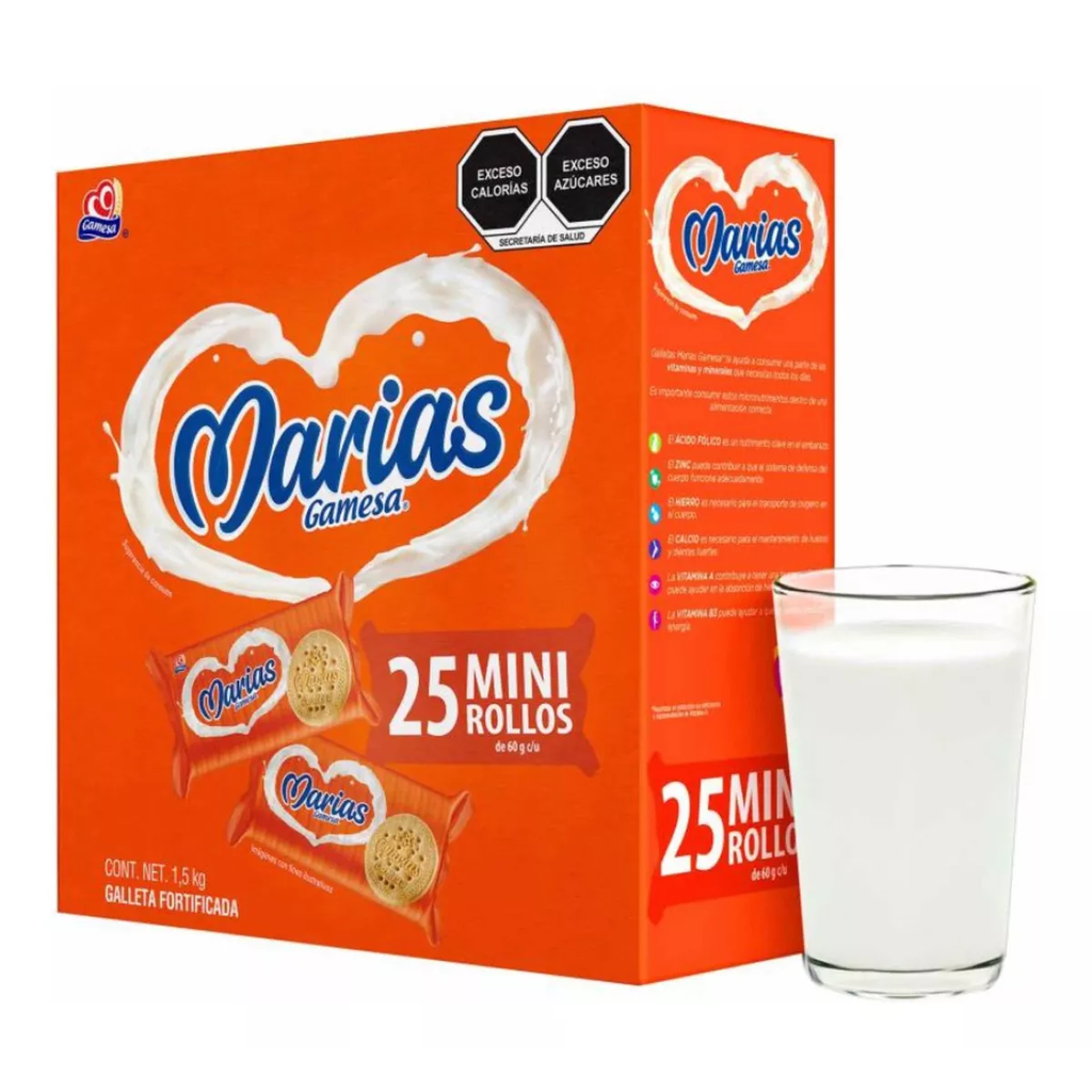 Pack Galletas Marías Gamesa con 25rollos de 60g  Drop 002