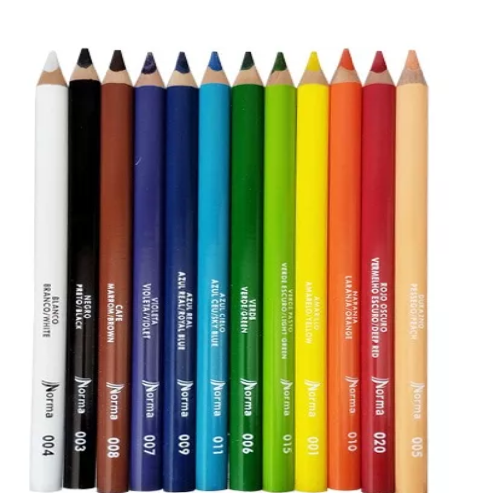 Colores Norma Jumbo Triangulares Cja C12 Pzas Drop 009