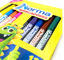 Marcadores Lavables Norma 12 pzas Drop 009