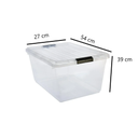 Caja Plástico Organizadora Almacenamiento Tapa Broche Drop004