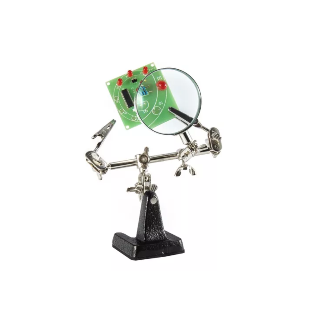 Soporte De Tercera Mano Banco Con 2 Brazos Y Lupa