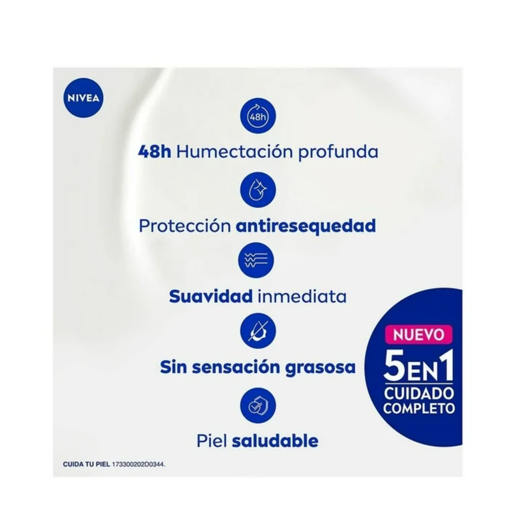 Crema corporal NIVEA Milk Nutritiva humectante 220ml Drop004