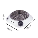 Parrilla Eléctrica Taurus Alpha 1 Quemador Blanca Drop004
