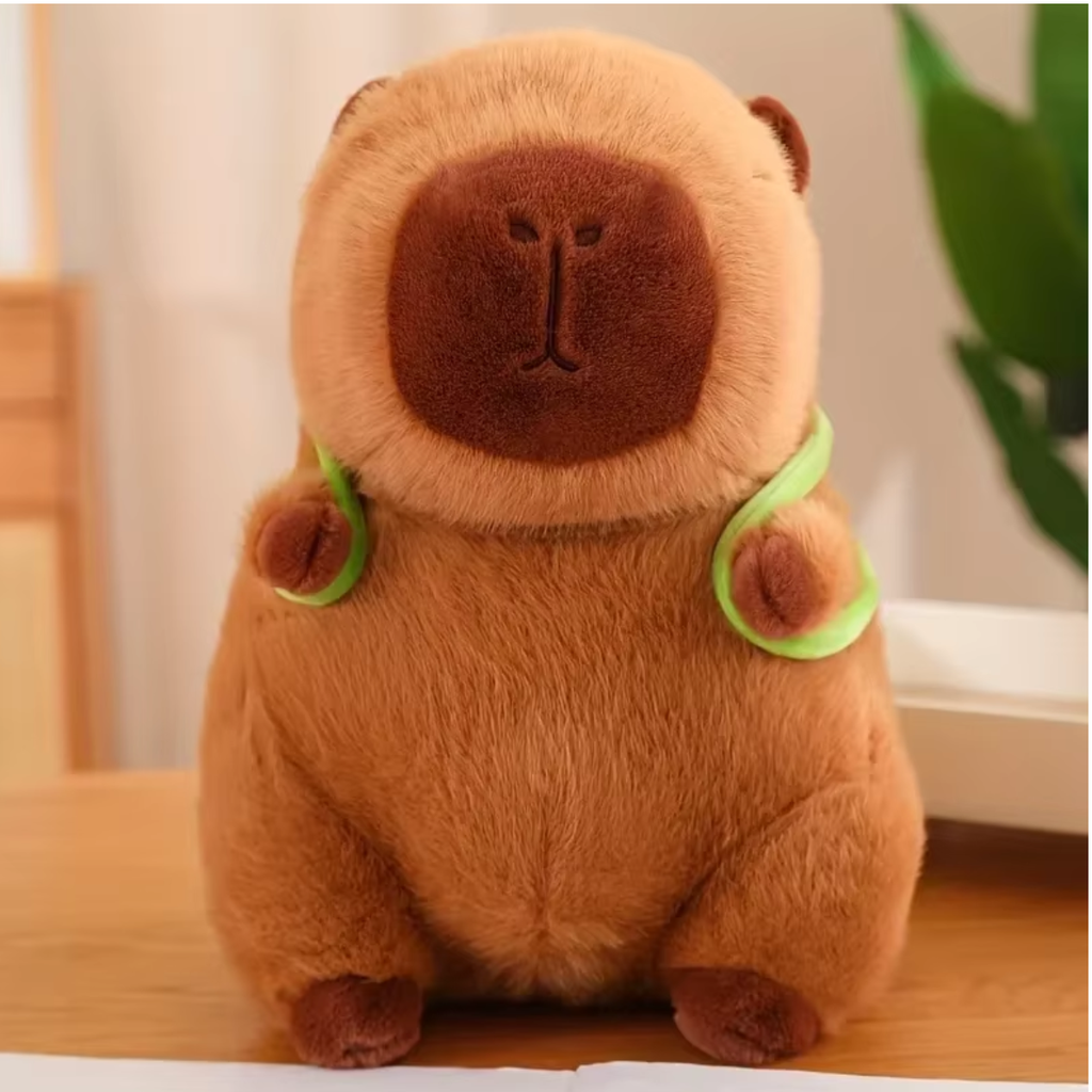 Capibara Peluche Juguetes Con Mochila De Tortuga 20 cm