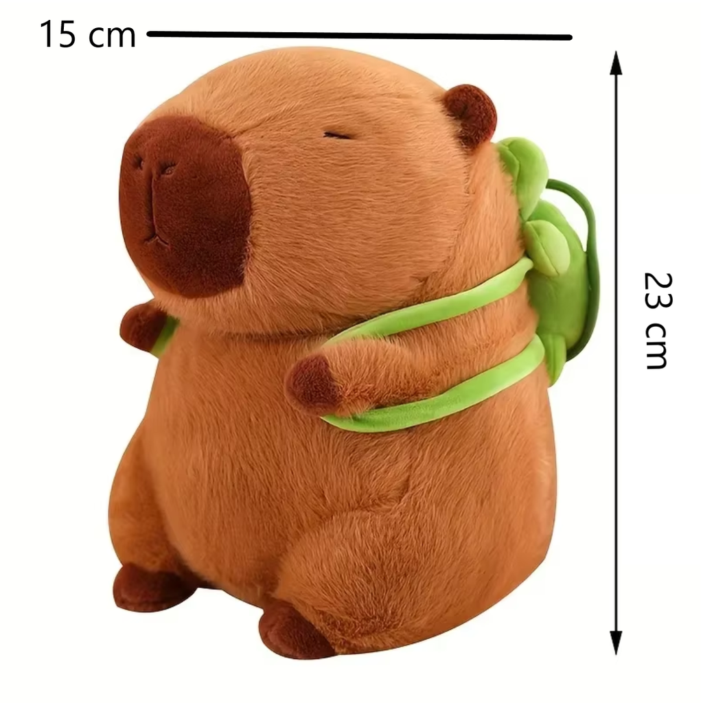 Capibara Peluche Juguetes Con Mochila De Tortuga 23 cm