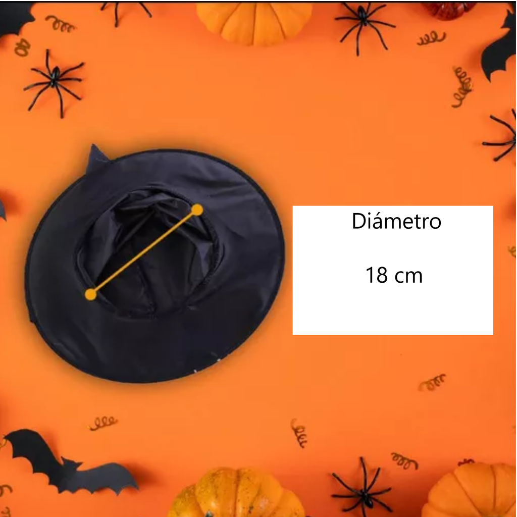 Sombrero Bruja De Halloween Para niñas De 5 A 8 Años