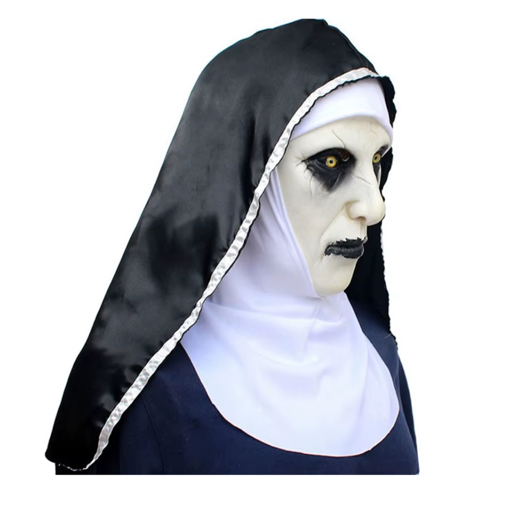Máscara De Látex De Monja Aterradora Para Halloween