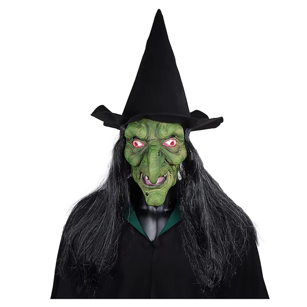 Mascara De Bruja Verde Para Halloween Y Fiestas