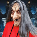 Mascara De Bruja Látex Con Pelo Para Halloween