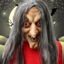 Mascara De Bruja Látex Con Pelo Para Halloween