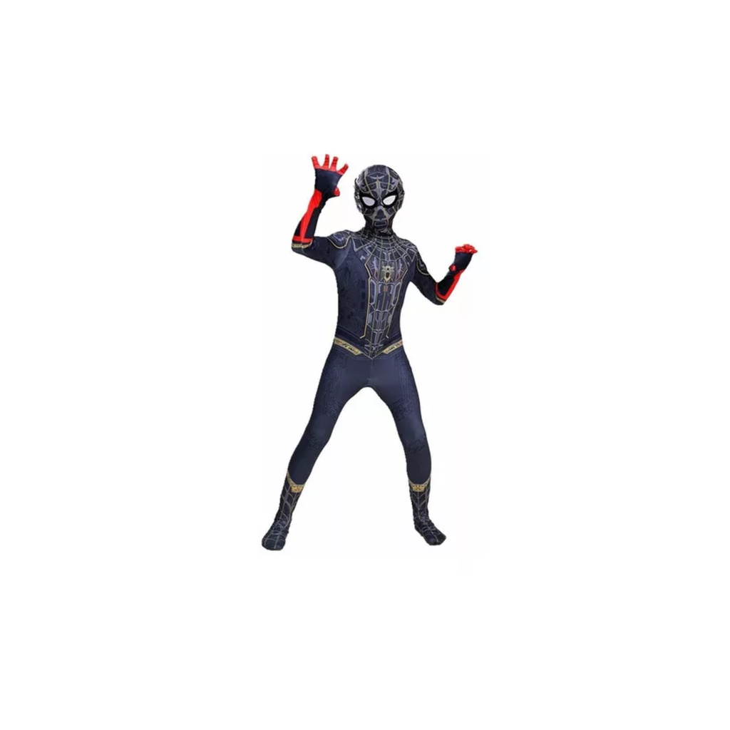 Disfraz De Spiderman Dorado No Way Home Lycra!
