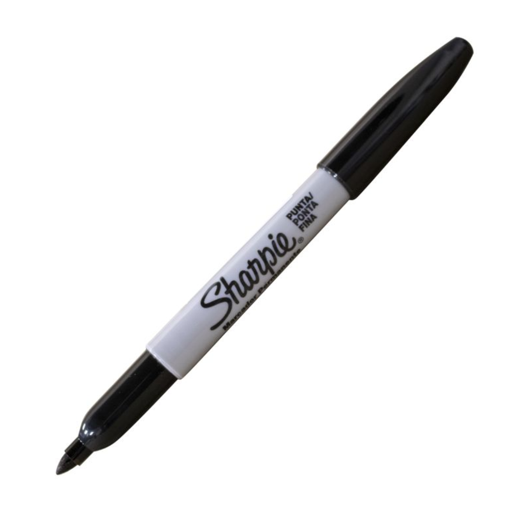 Marcador Permanente Sharpie Bl/4 Negro Punto Fino Drop013
