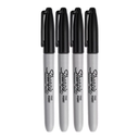 Marcador Permanente Sharpie Bl/4 Negro Punto Fino Drop013