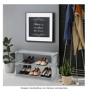 Zapatera Mainstays de Tela 3 Niveles Gris Drop004