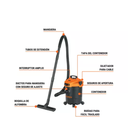 Aspiradora Seco-mojado 3 Gal 3 Hp 127 V Drop015