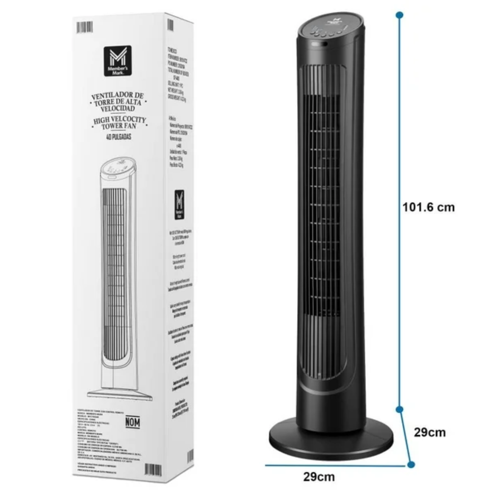 Ventilador de Torre  de Alta Velocidad 40 Pulgadas Drop002