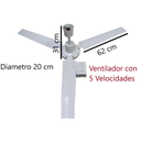 Ventilador De Techo Con 5 Velocidades Sanelec 127 V