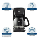 Cafetera Oster 12 Tazas Negro Drop004