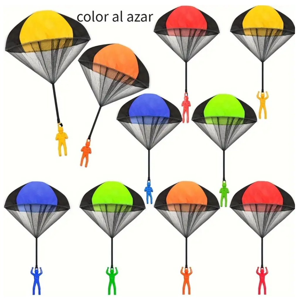 Paracaídas De Juguete Soldado ! Varios Colores !super Resiste