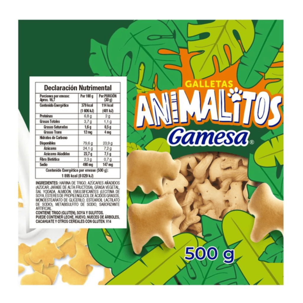 Galletas De Animalitos Sabor Naranja 500G