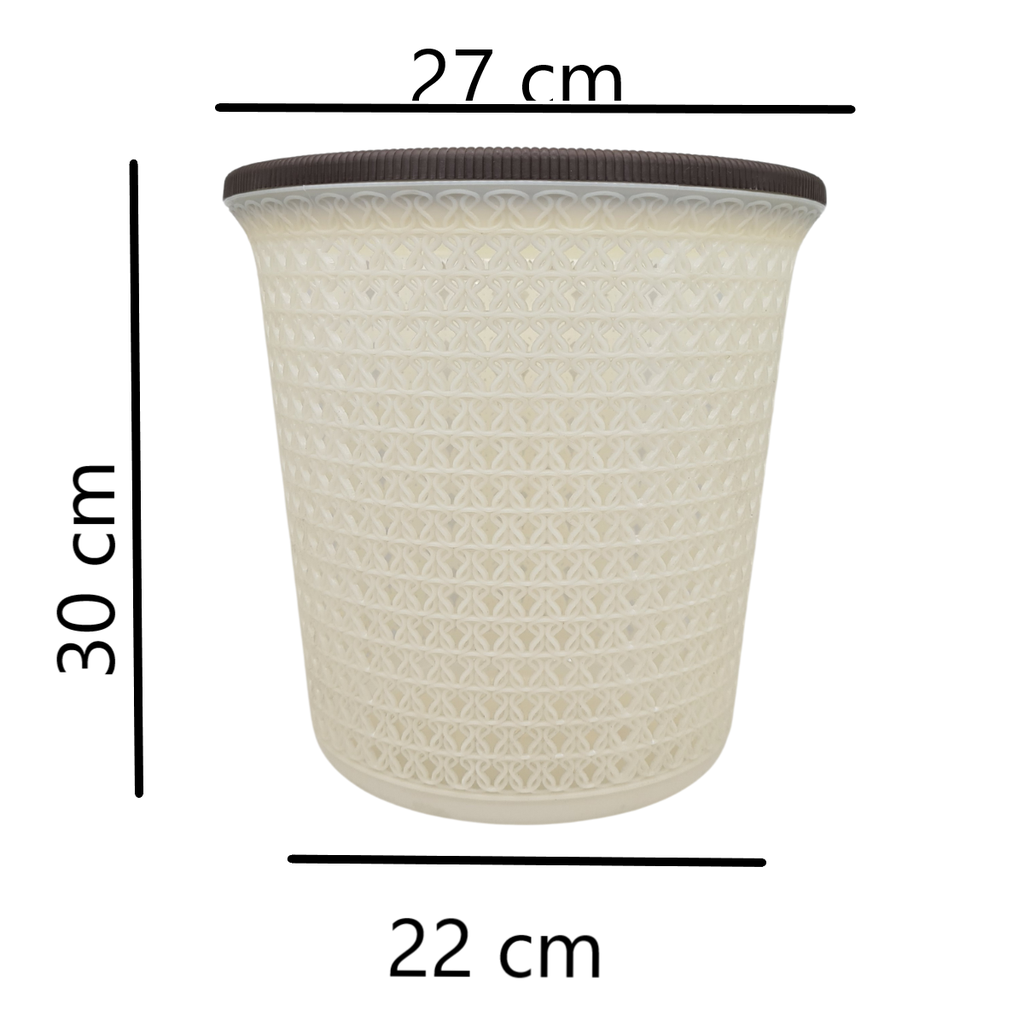 Papelero Mimbre Grande De Plástico