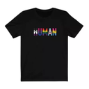 Camisa Gay LGBT Arcoíris Pride Orgullo Human Negra