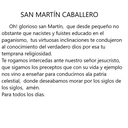 San Martín Caballero Velas México VM13247